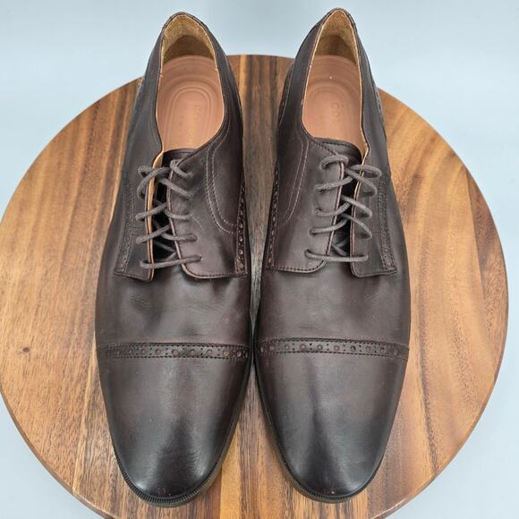 Cole Haan Oxfords Mens 11 M Brown Leather Jefferson Grand Cap Toe Dress Shoes - Picture 5 of 8